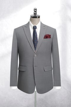 Bộ Suit Xám Ghi Đậm Sọc Xước Classic Fit TGS373